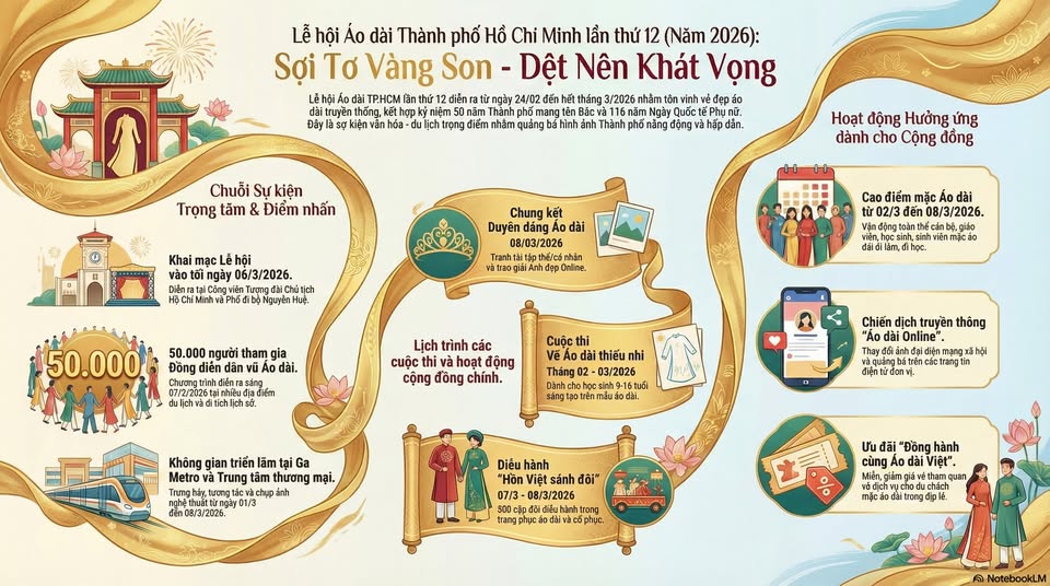 HƯỞNG ỨNG LỄ HỘI ÁO DÀI TP. HỒ CHÍ MINH LẦN THỨ 12 NĂM 2026